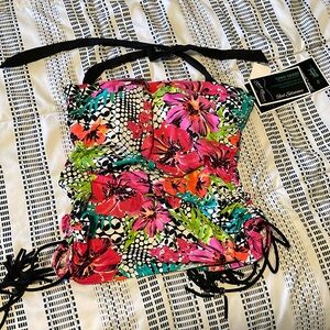 Tankini Tropical Print Top